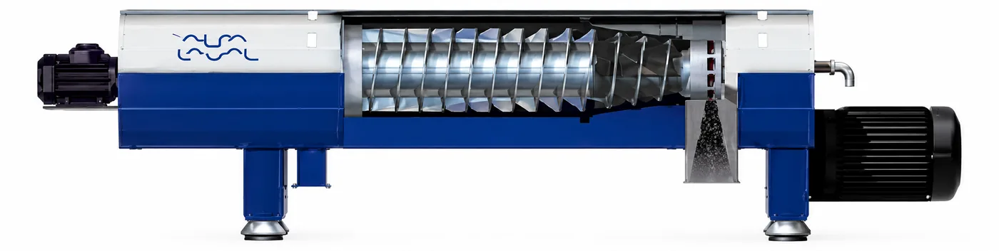 Decantador centrífugo Alfa Laval em corte